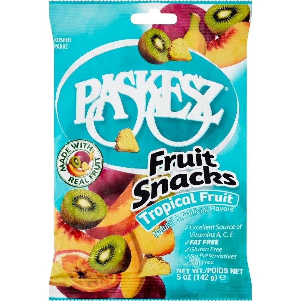 Paskesz Fruit Snacks - Tropical Fruit, 5 Oz | KosherFamily.com