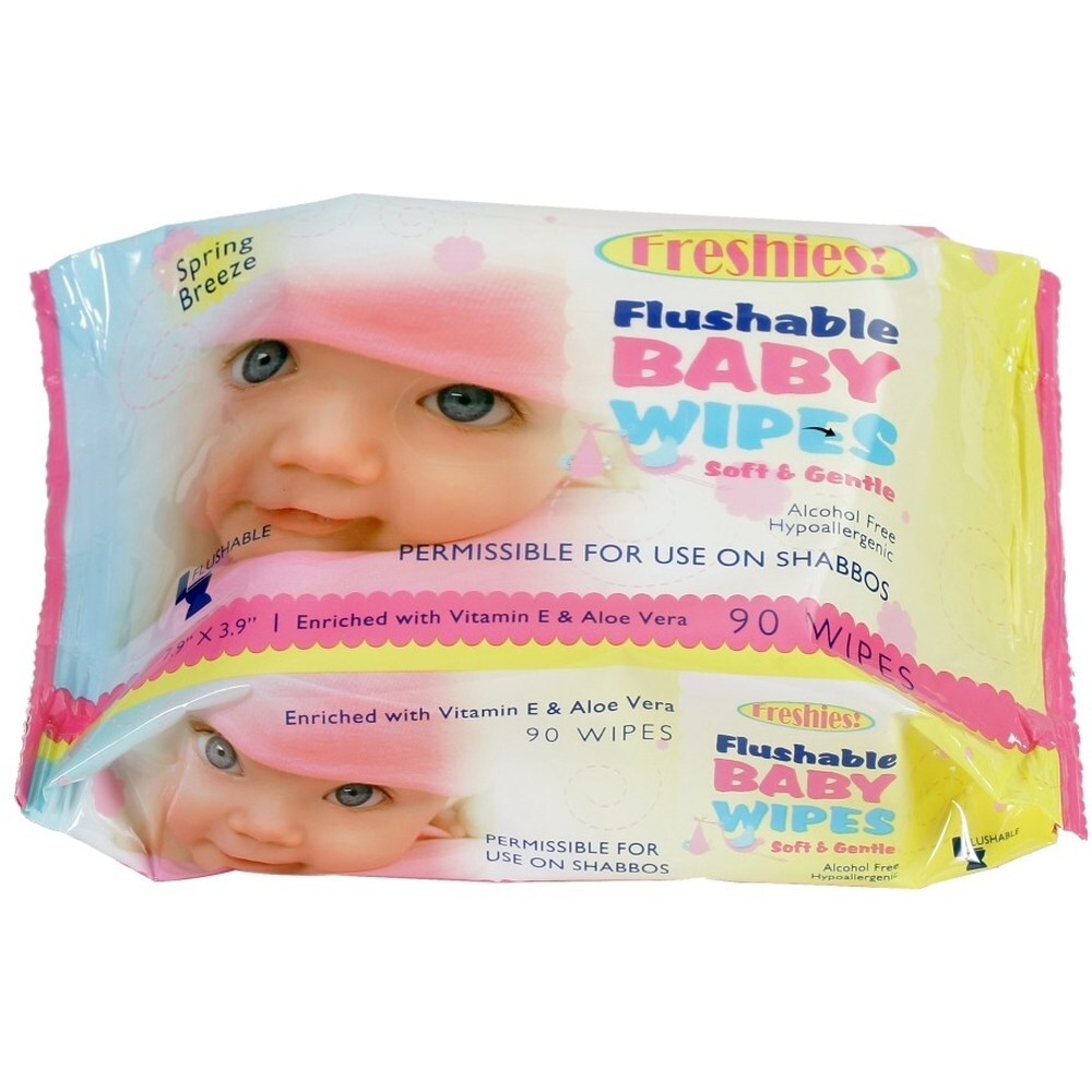 Flushable fashion baby wipes