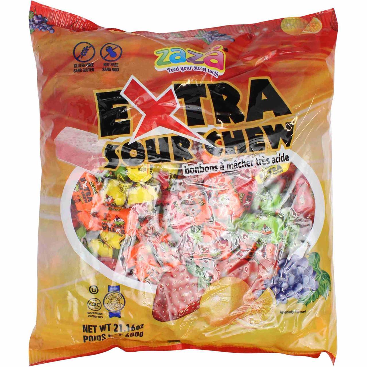 Zaza Extra Sour Chewy Candy, 21.16 Oz | KosherFamily.com: Online