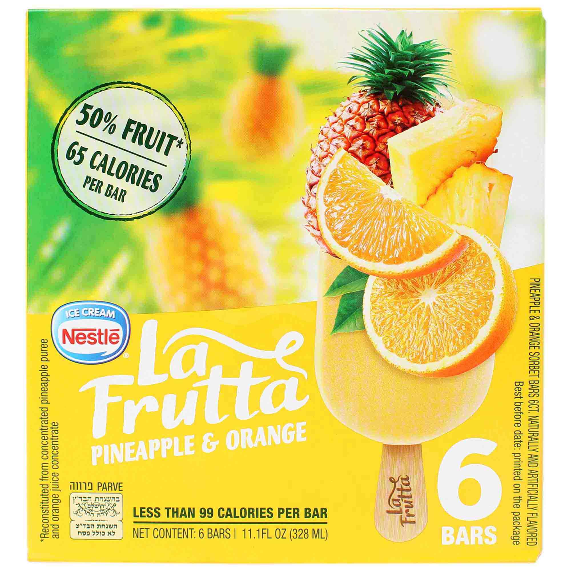 Nestle La Frutta Pineapple Orange, 6 Bars, 11.1 Oz | KosherFamily