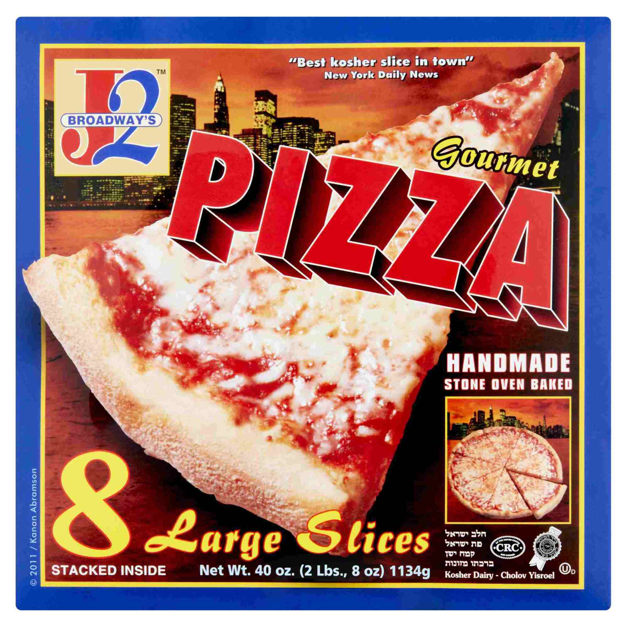 Broadway's J2 Pizza, 8 Large Slices, 40 Oz | KosherFamily.com