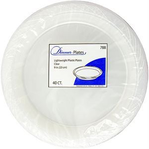 9 White Plastic Plates 100ct.