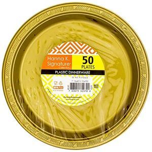 Hanna K. Signature Collection 50 Count Plastic Plate 9-Inch Clear
